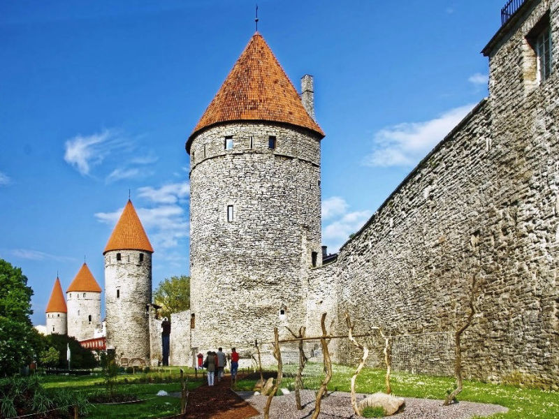 Tallinn old city wall.