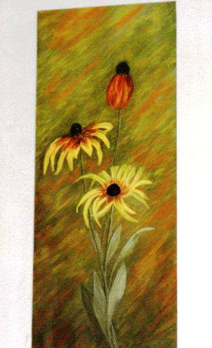 Idnurm painting rudbekia.