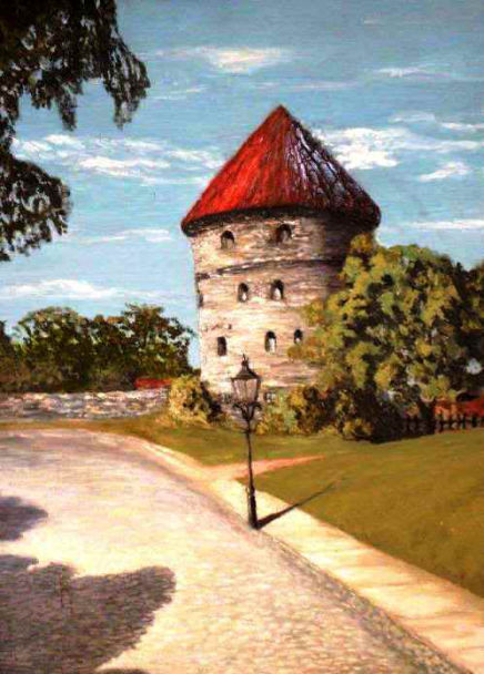 Melanie Idnurm painting Tallinn Tower