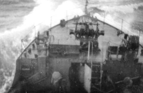 Walnut ship in storm.